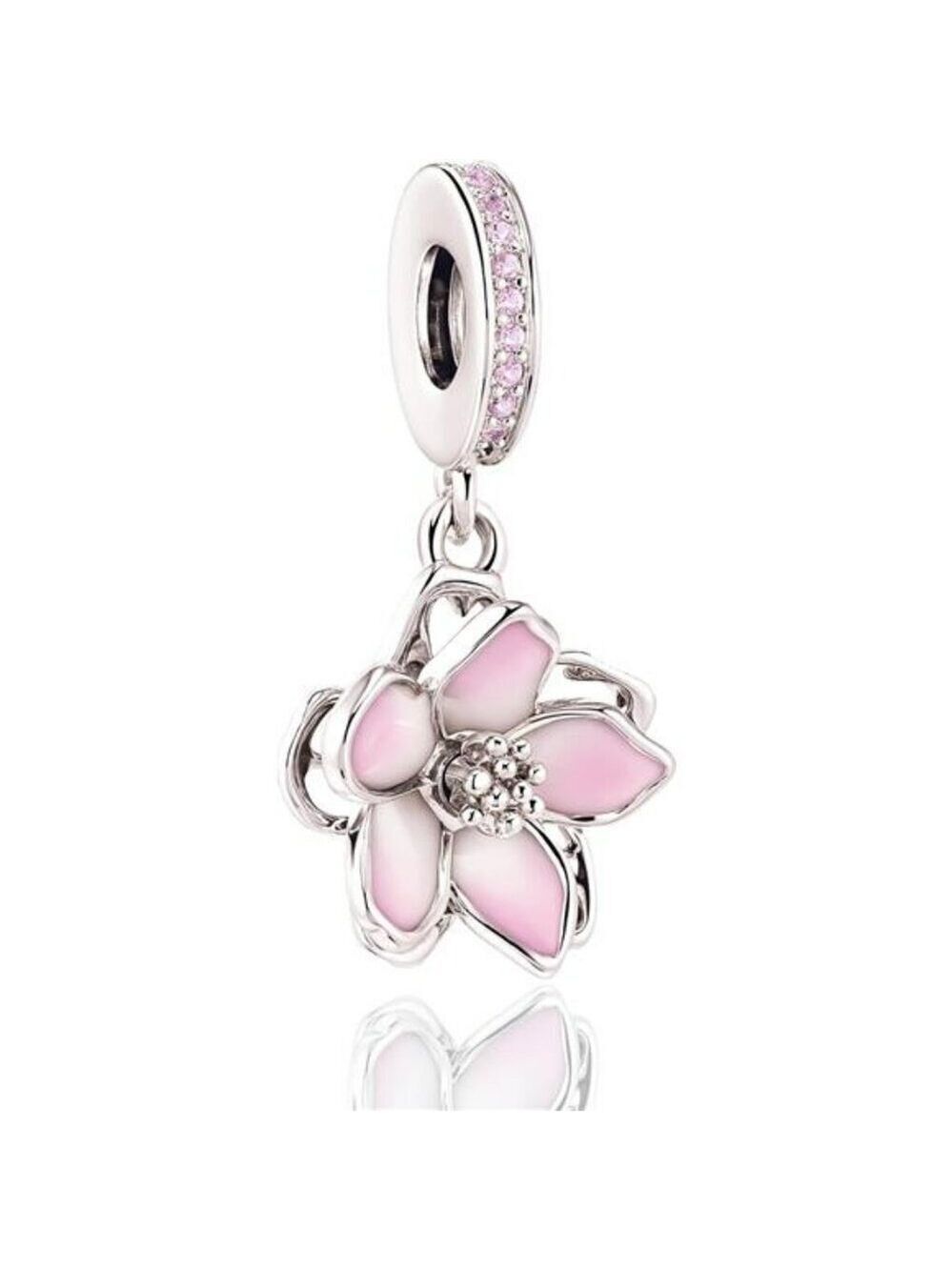 925 sterling silver heart charm bead fits Pandora bracelet necklace jewelry for